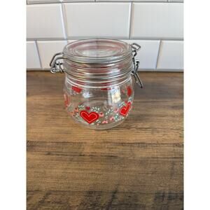 Vintage Arc - France - Nice Au De - Remplissage Hearts & Flowers Canister/Jar